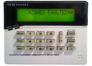 Security system control panel